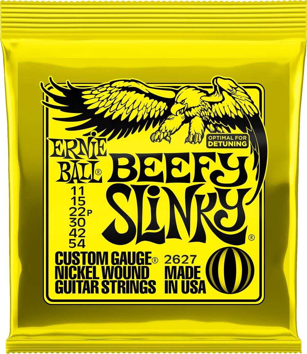 Ernie Ball 2627 Nickel Beefy Slinky Electric Guitar Strings, 11-54