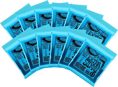 Ernie Ball Slinky Electric Guitar Strings - 12 Pack 2221-12P Regular Slinky  10-46