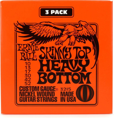 Ernie Ball Slinky Electric Guitar Strings 3 Pack 3215 Skinny Top