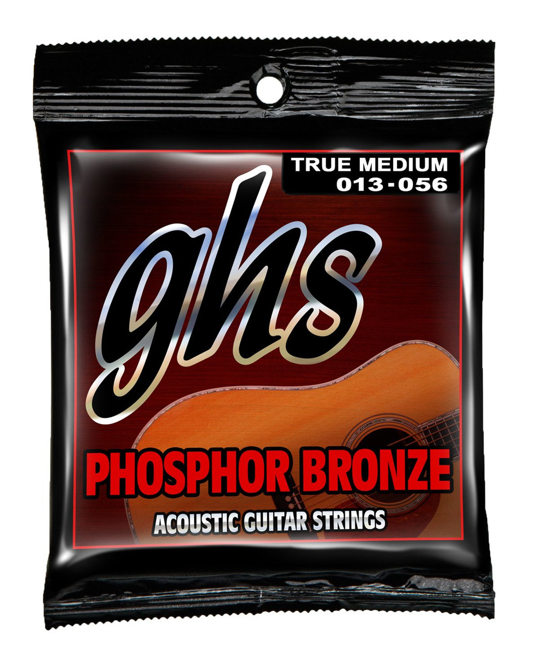 GHS S335-5 13-56 akoestische snaren, fosforbrons, middelgroot, 6 stuks