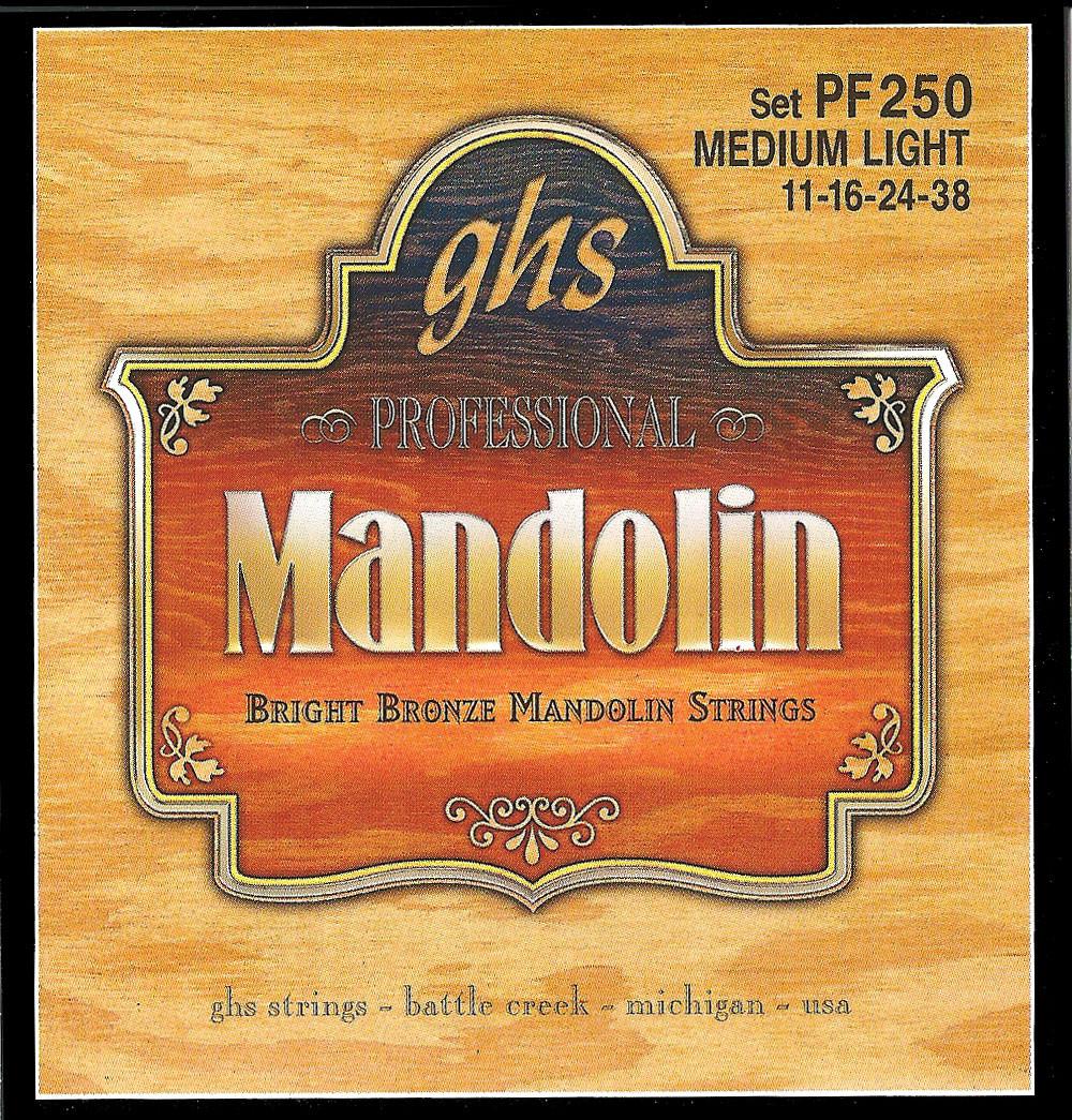 GHS Bright Bronze Mandolin Strings PF250 Medium Light 11-38