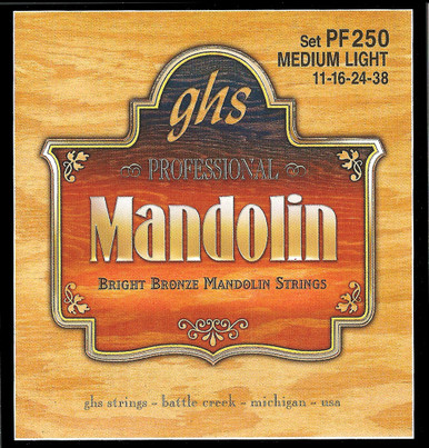 GHS Bright Bronze Mandolin Strings PF250 Medium Light 11-38