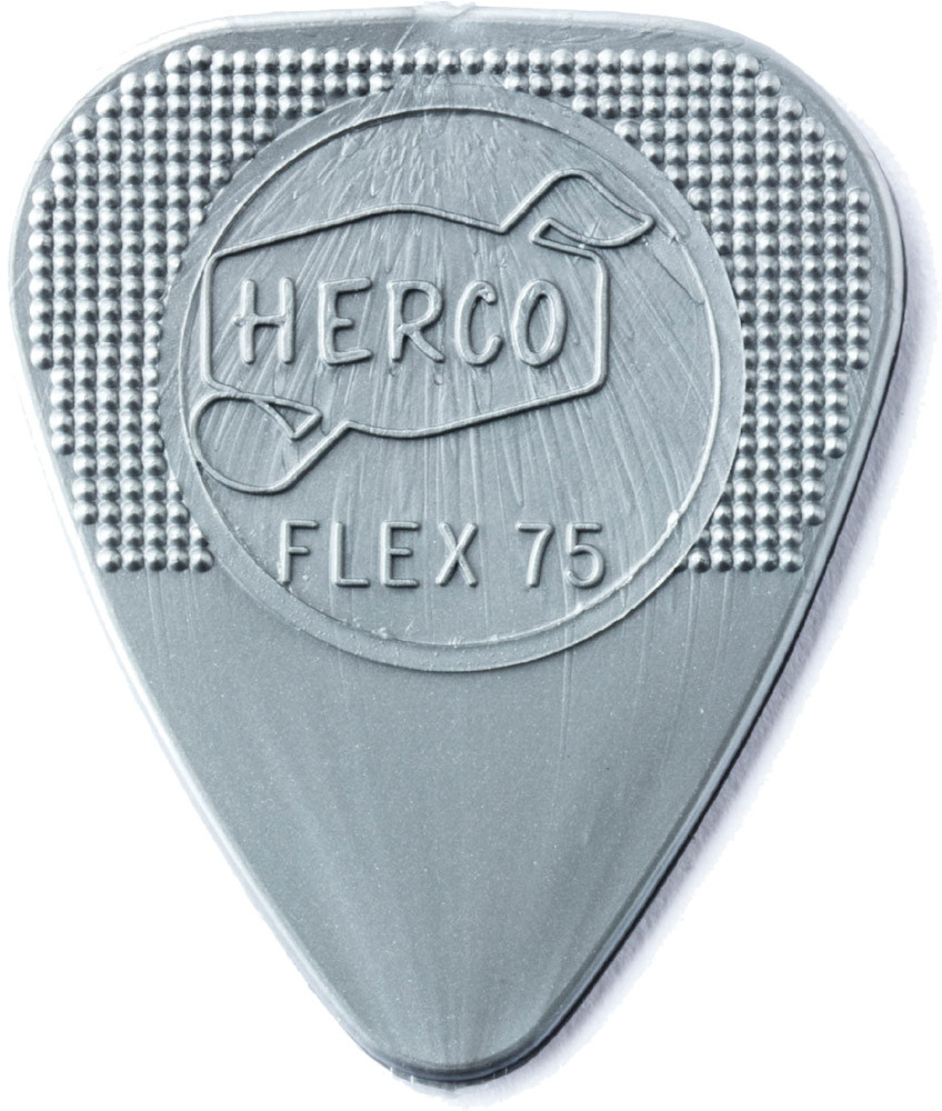 Herco Nylon Flat Flex Guitar Picks HE211 Silver Flex 75 12 Pack