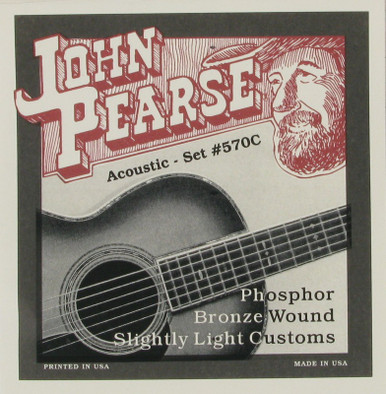 John Pearse Phosphor Bronze Acoustic Guitar Strings 570 Slightly