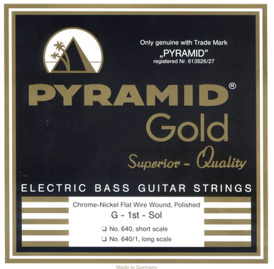 Pyramid Gold Flatwound Bass Strings Long Scale 40-105