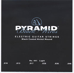 Pyramid Black Wires Coated Electric Guitar Strings H441 Light 10-46