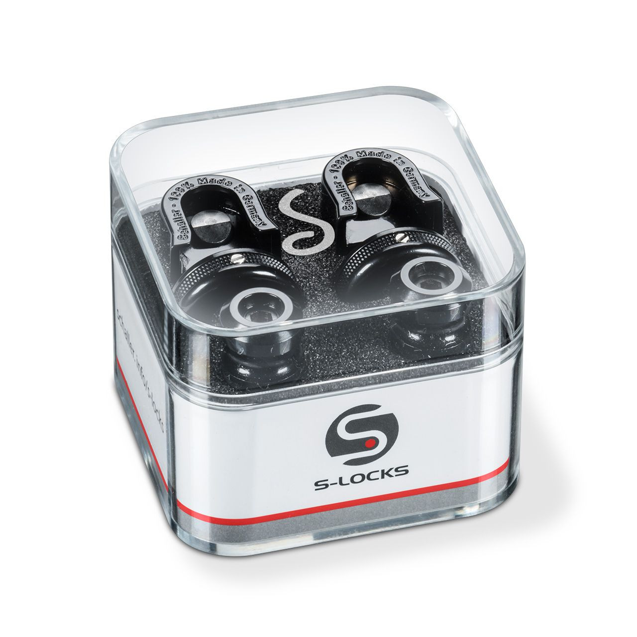 Schaller Security Locks Strap Lock Set of 2 - Black Chrome