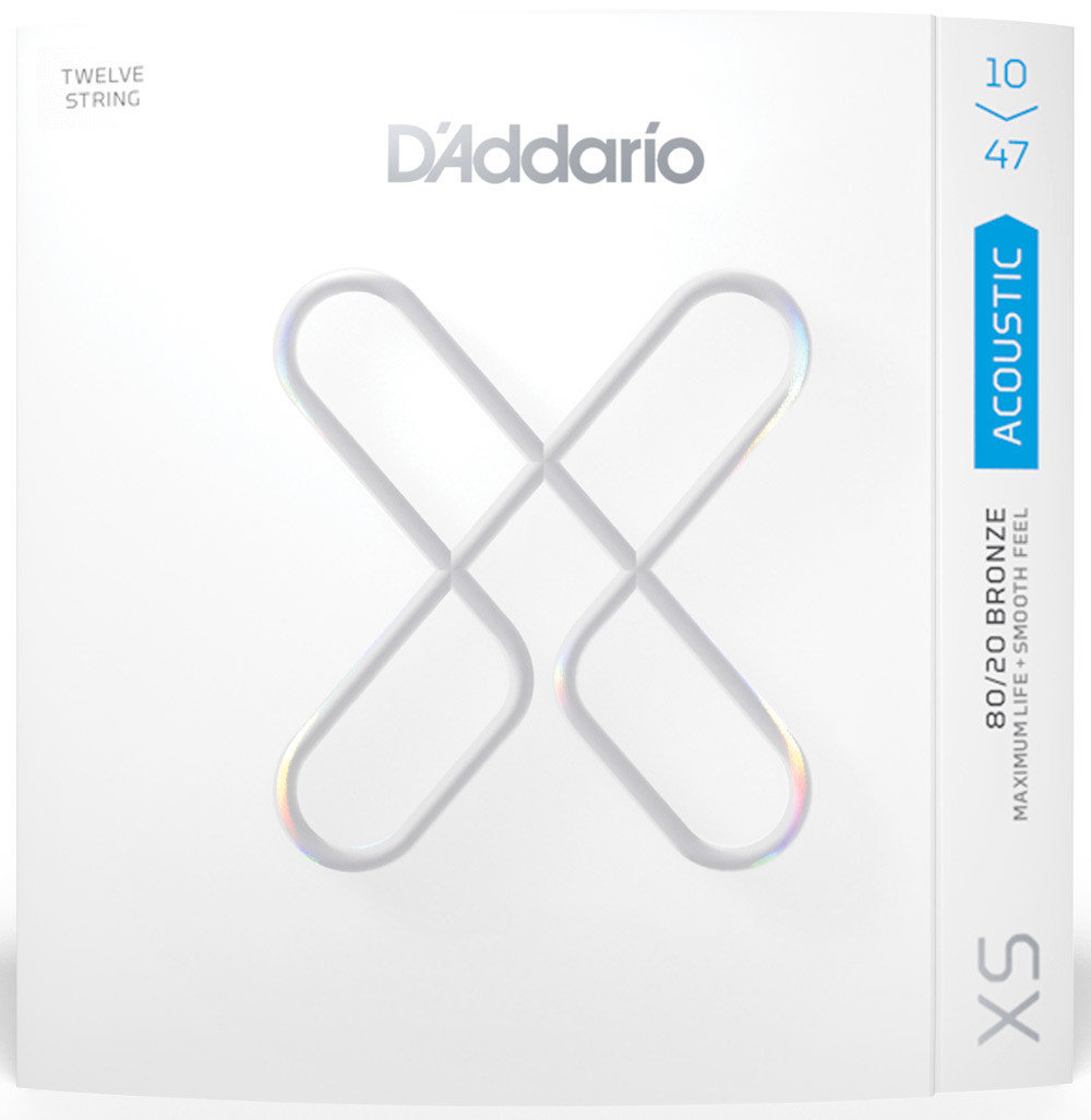 Set corde per chitarra acustica D'Addario XS 80/20 bronze, scalatura 10 Set corde per chitarra acustica D'Addario XS 80/20 bronze, scalatura 10