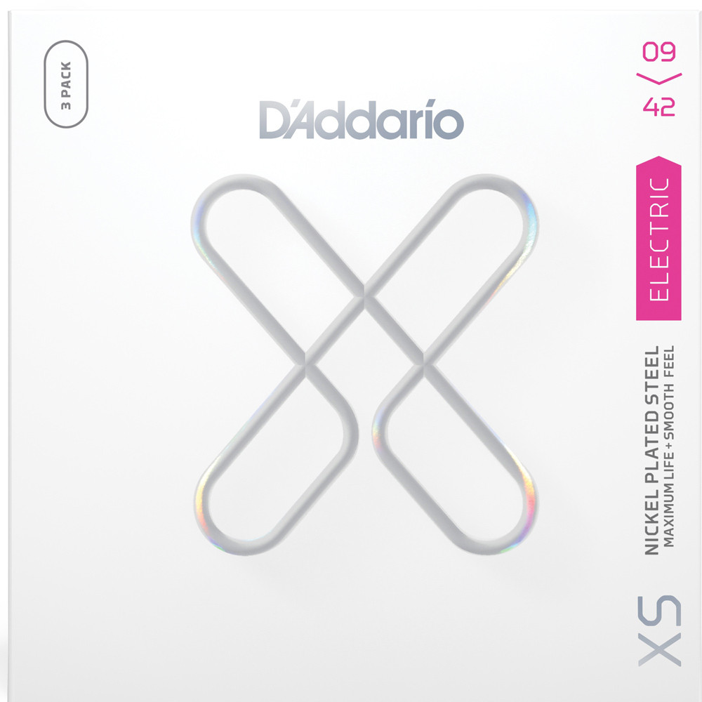 D'Addario 3 Pack XSE0942-3P XS Coated Nickel Wound Electric Guitar
