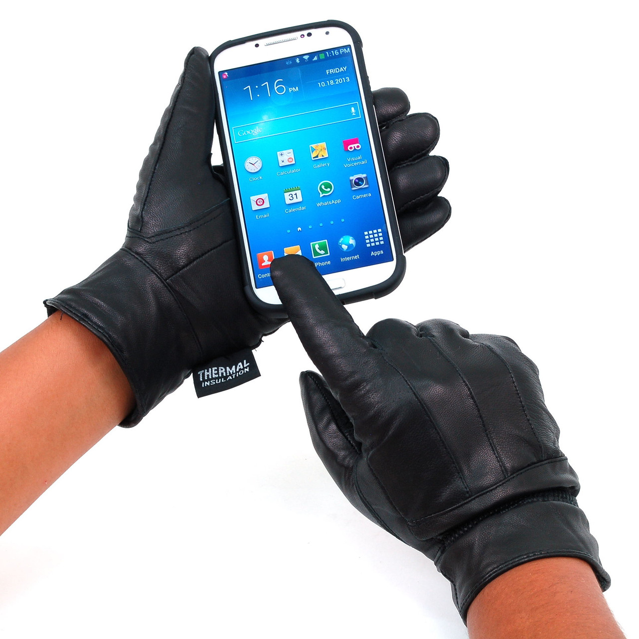 Alpine Swiss Womens Touch Screen Gloves Leather Phone Texting Glove ...