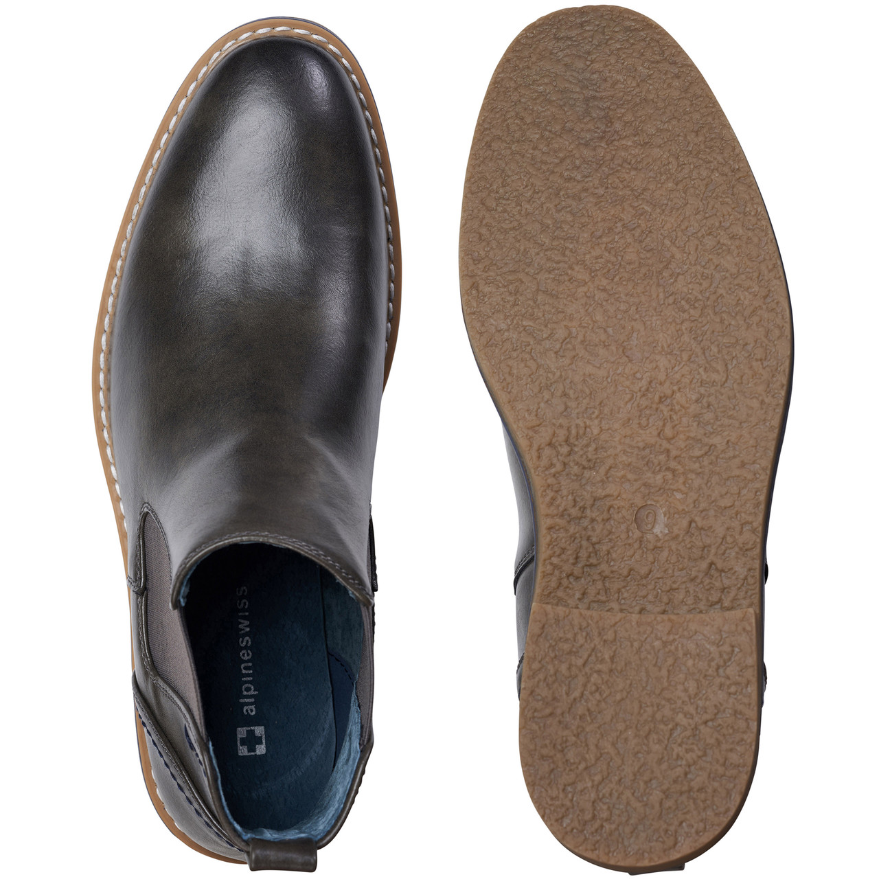 Alpine Swiss Mens Owen Chelsea Boots Pull Up Ankle Boots - Alpine Swiss