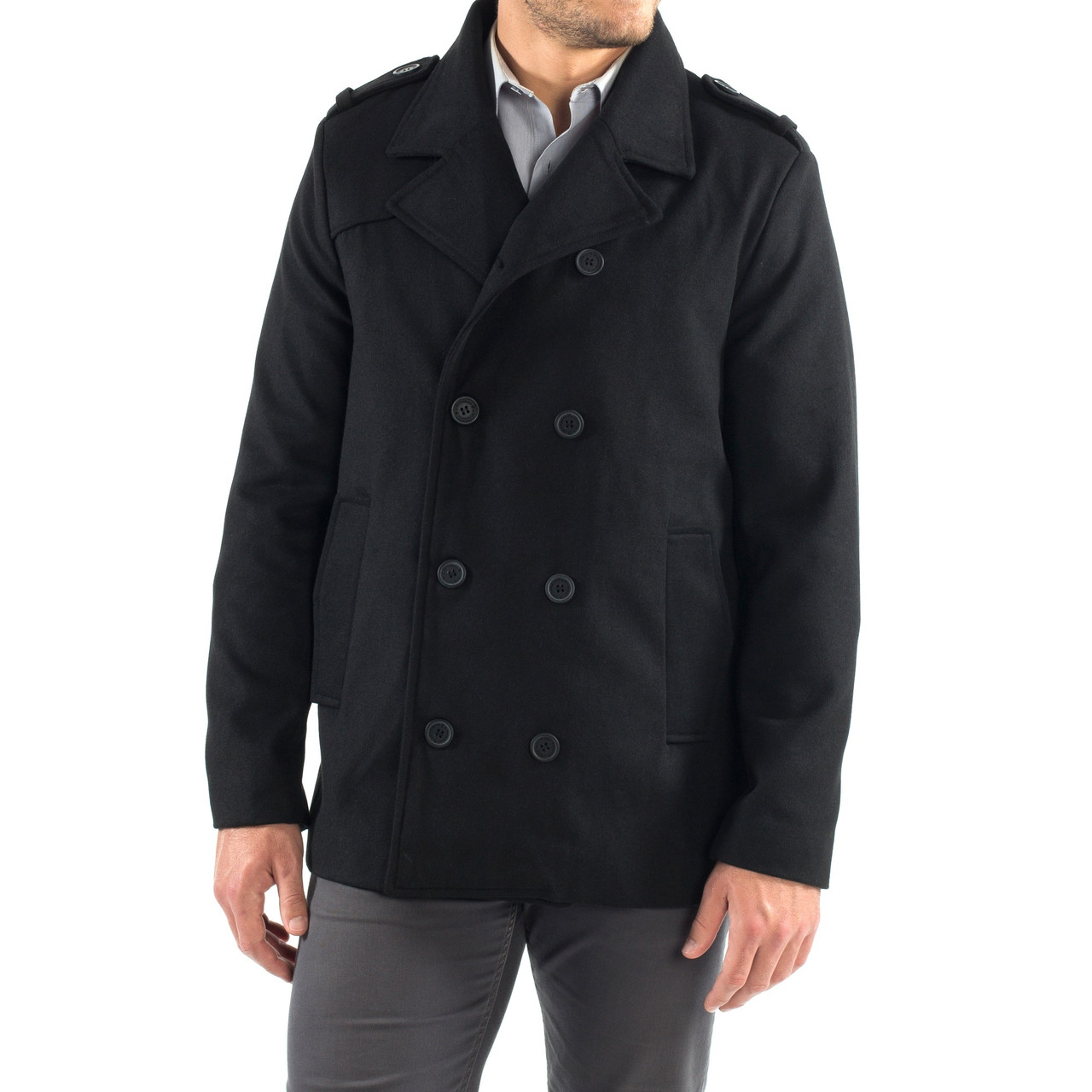 wool jacket with hood mens