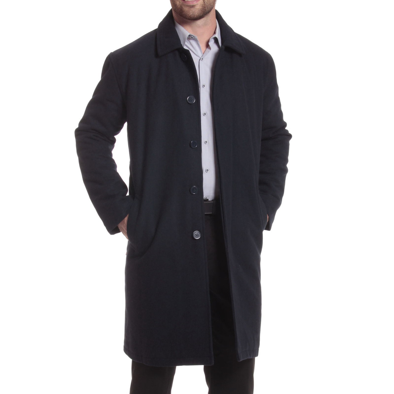 Alpine Swiss Zach Mens Overcoat Wool Trench Coat Knee Length RUNS LARGE ...