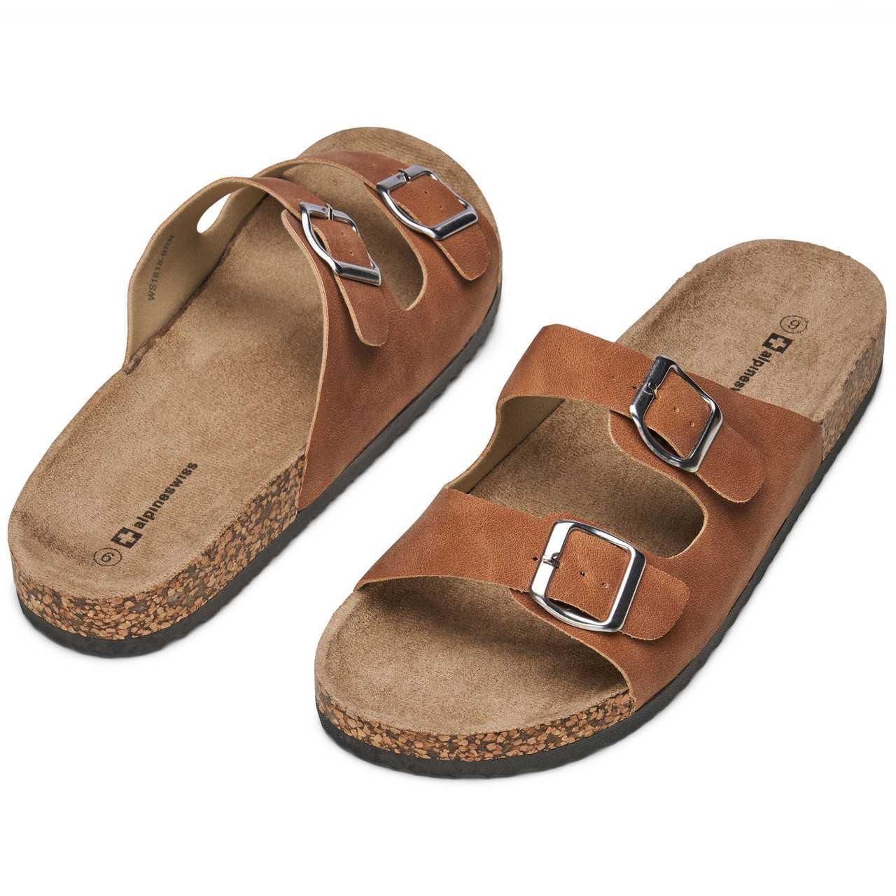 mens double strap slides