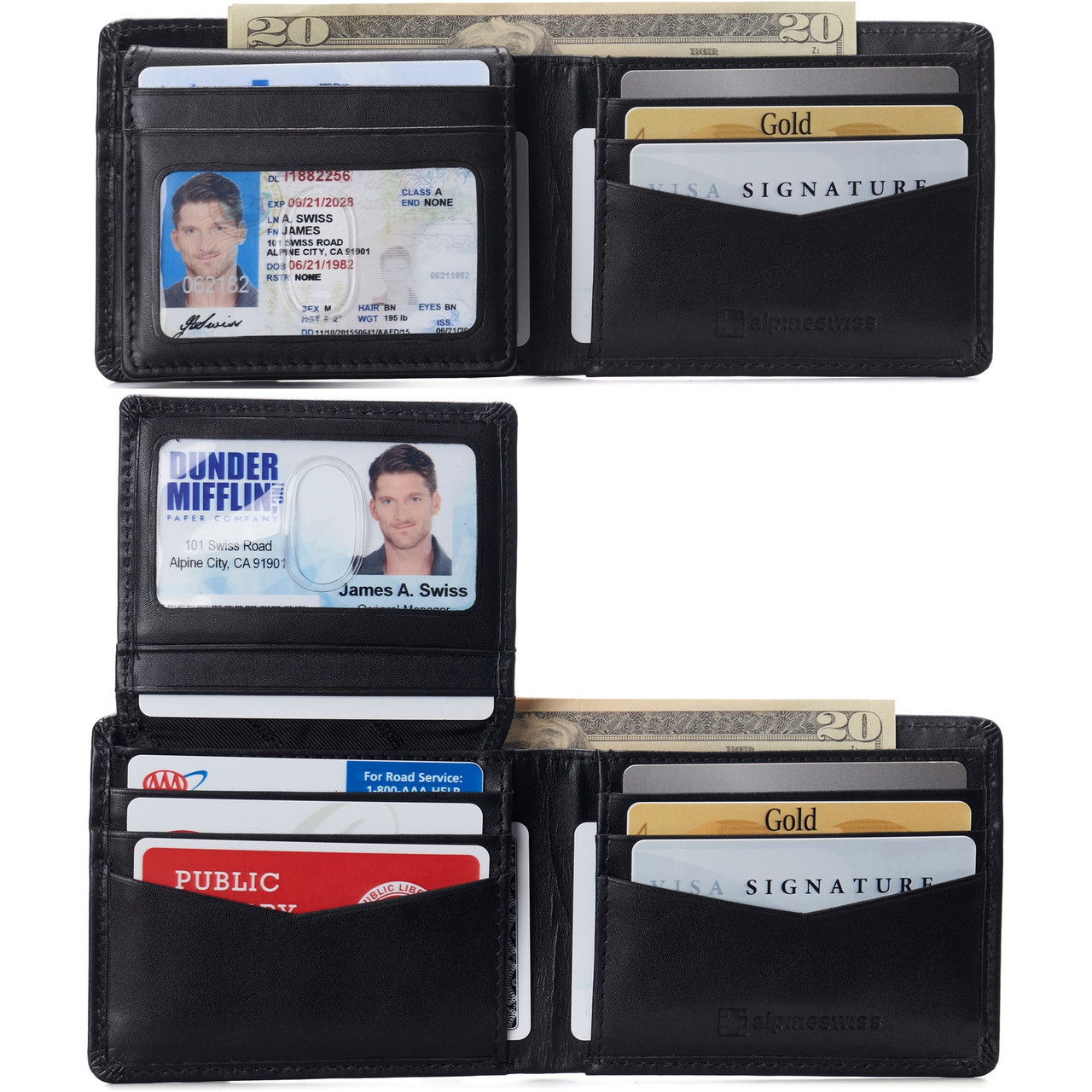 Slim Bifold RFID Bloking Wallet For Men Genuine Leather Packed In Stylish  Gift Box