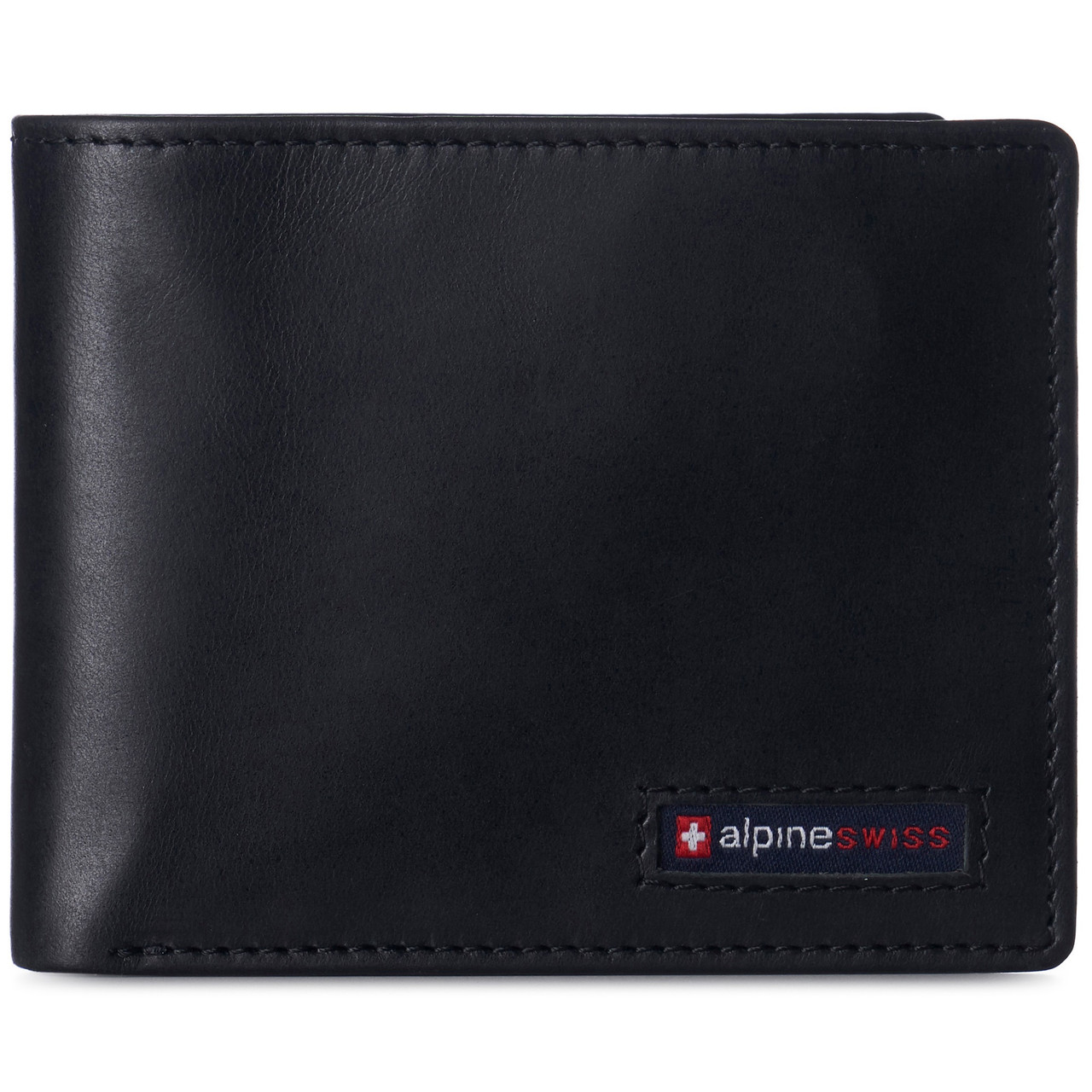 Men's Super Soft Sheep Leather Bill Fold Wallet with Flip Up ID Licencse  Section Black Wallets for Men RFID Protected
