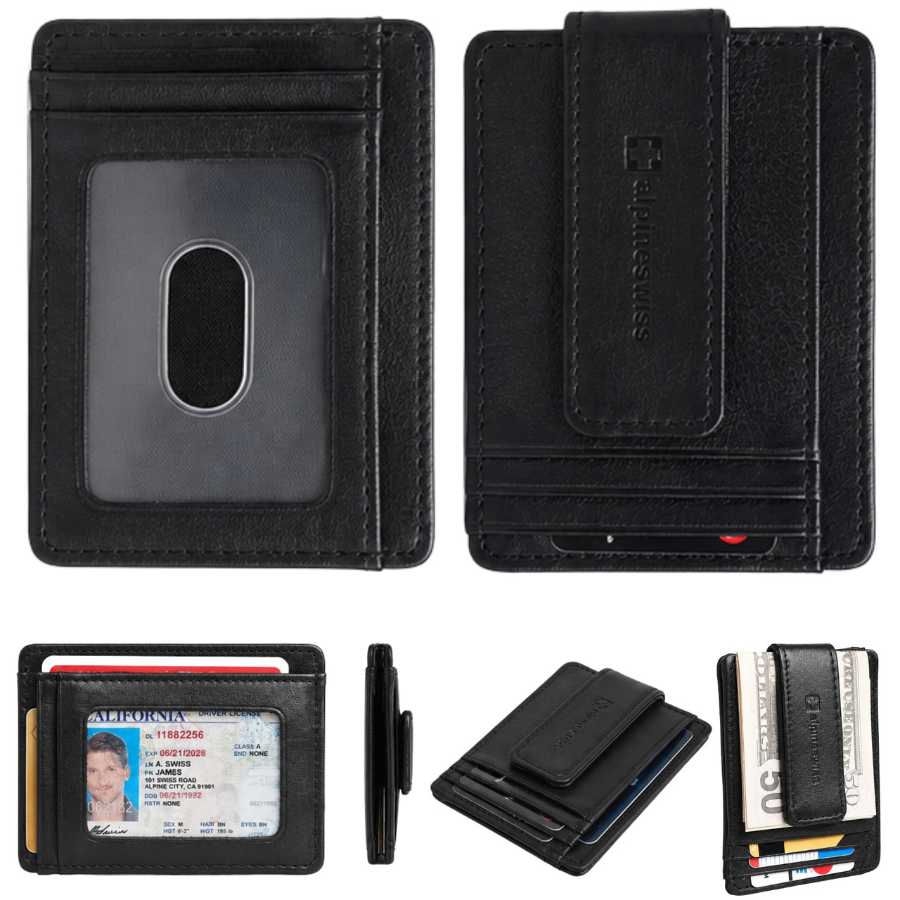 rfid-blocking wallet or card sleeve Premium RFID Blocking Pop-Up Leather AirTag Holder and Brown Hardiston and other special occasions VW122- Slim Leather RFID Card