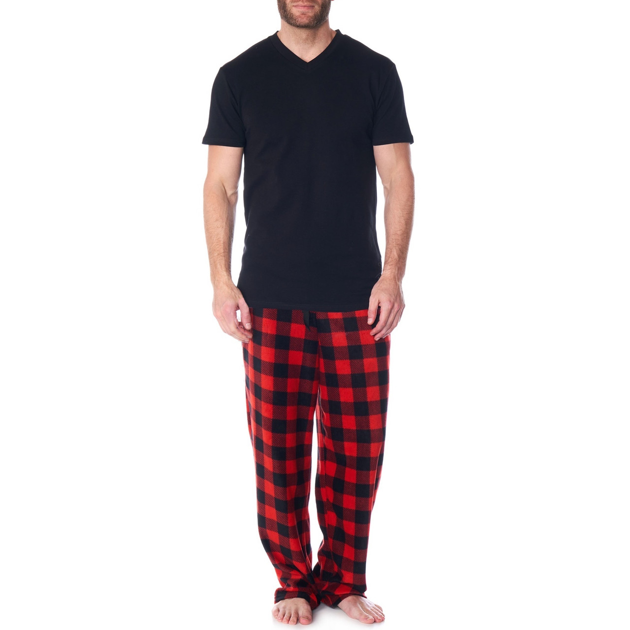 Men's Waffle Lounge Pants - Black - Ryderwear