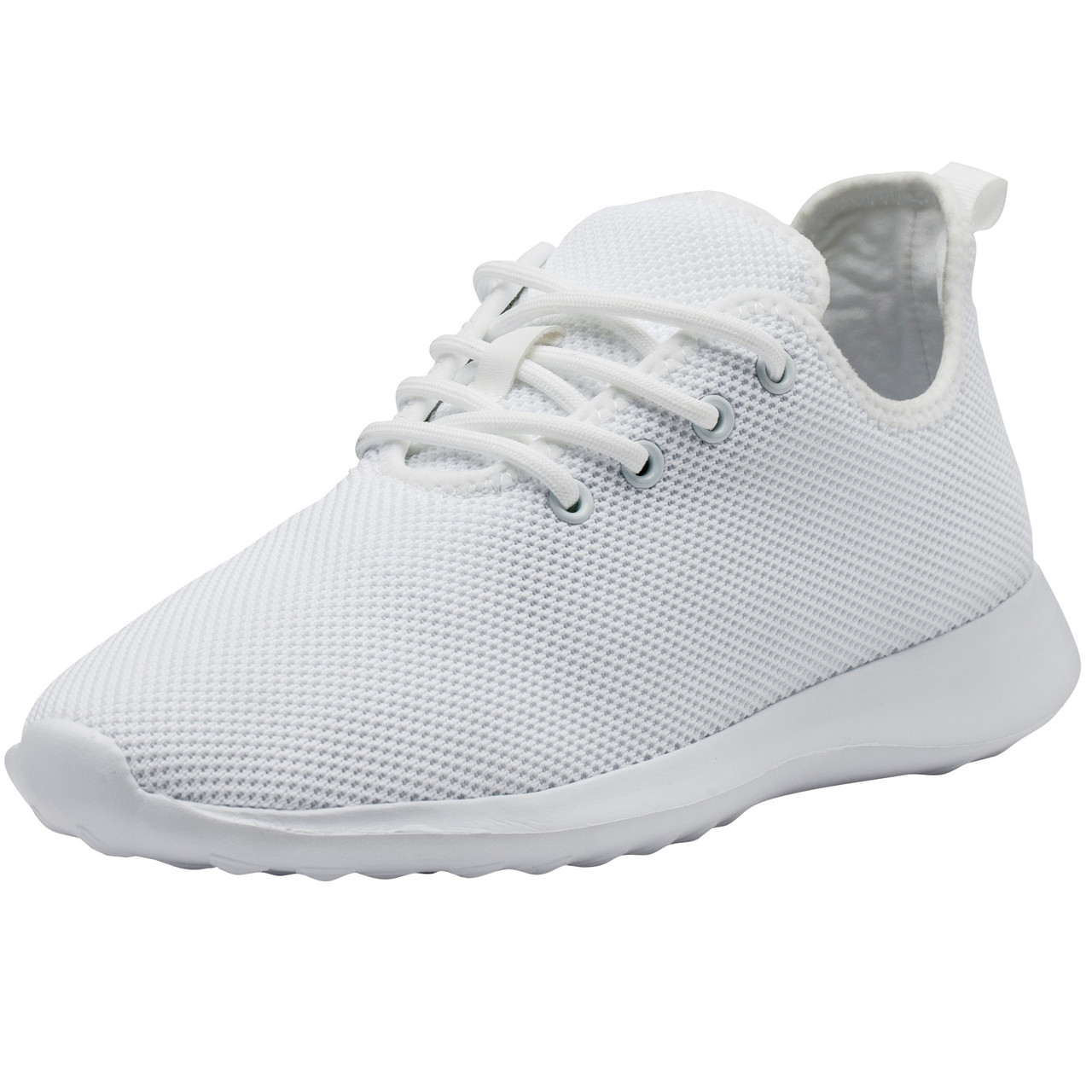 Alpine Swiss Mens Knit Fashion Sneakers Lightweight Athletic Walking Tennis Shoes - White - Size 11