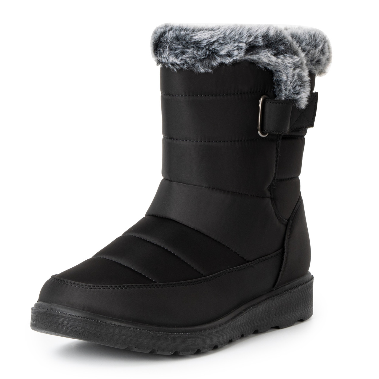 Fur Lined Slip On Snow Boot Hsyooes Women's Warm Fur Lined Winter