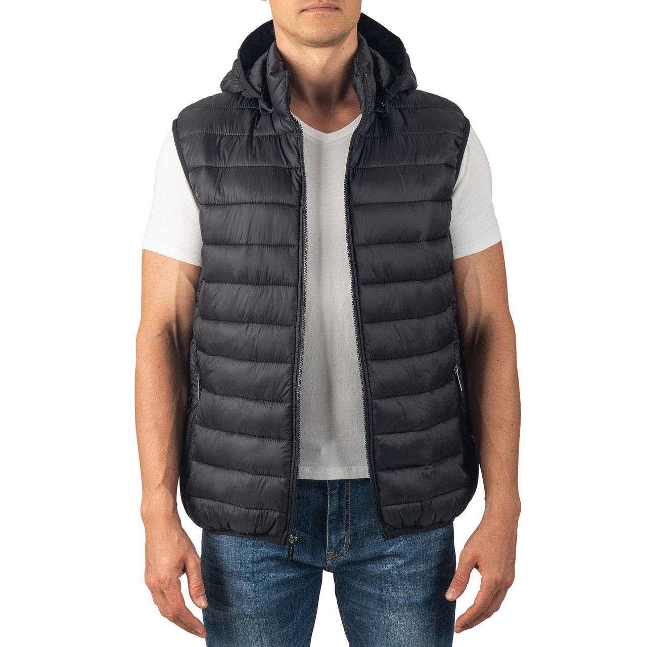 hooded puffer vest