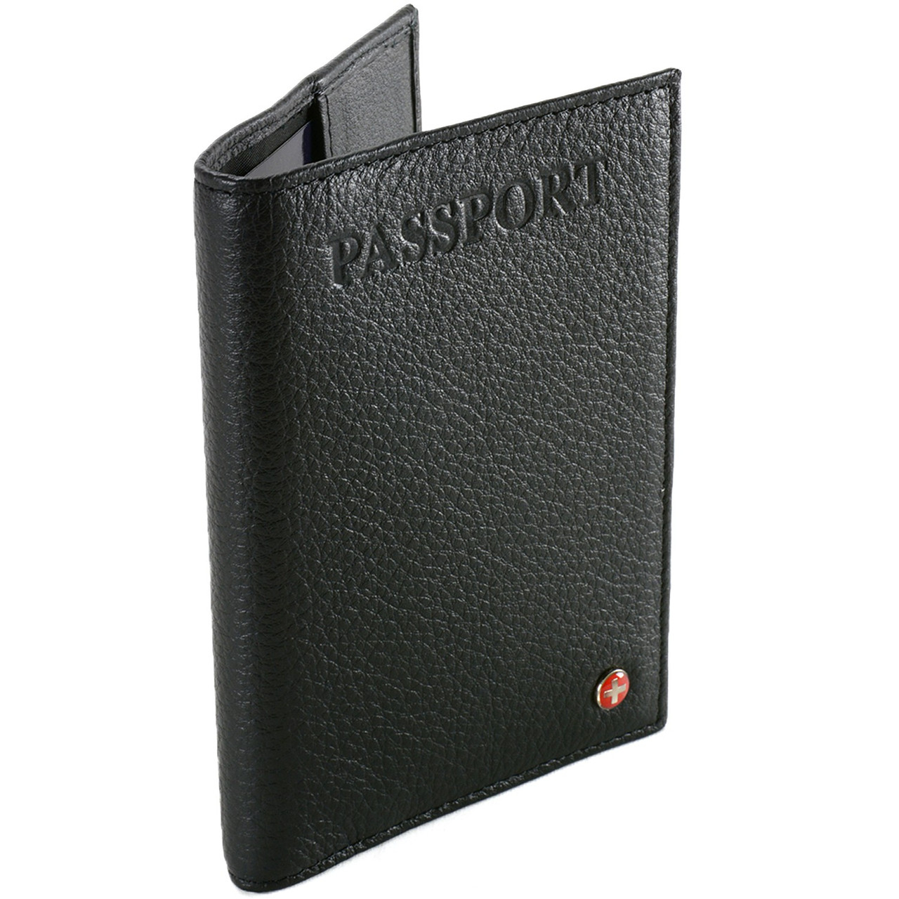 Leather slim travel wallet and passport cover