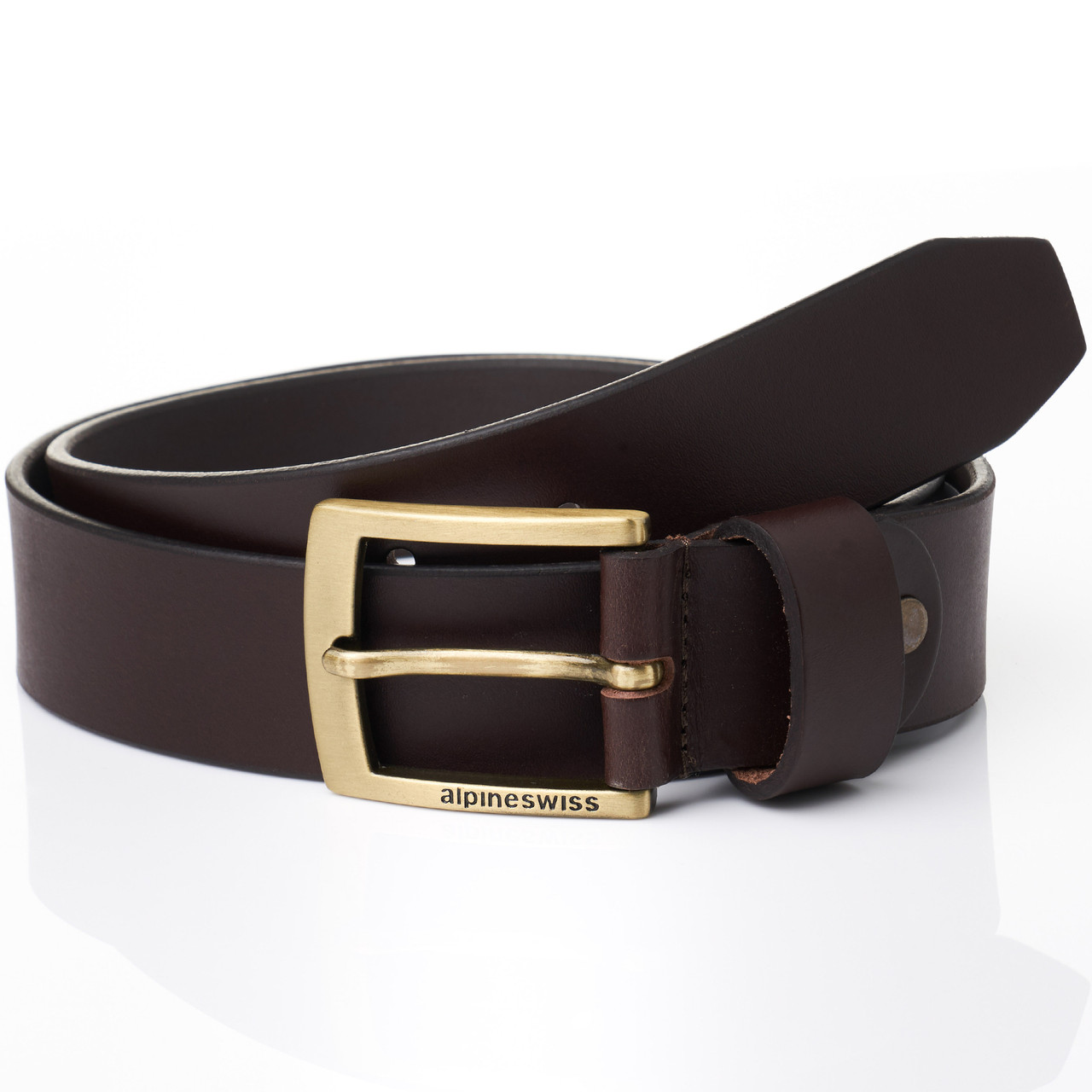 Alpine Swiss Mens Belt Genuine Leather Slim 1 1/4” Casual Jean Belt ...