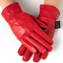  UXZDX Ladies Sheepskin Black Gloves Leather Fashion