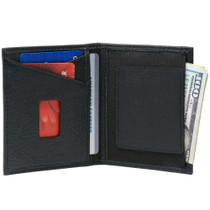 Alpine Swiss RFID Blocking Slim Front Pocket Wallet Leather Business Card Case Size