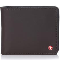 Alpine Swiss RFID Safe Mens Leather Wallet Deluxe Capacity Coin Pocket Bifold UPC