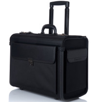 AlpineSwiss 19" Wheeled Briefcase Rolling Case Sales Sample Pilot Lawyer Attache Size