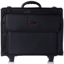 Alpine Swiss Rolling Briefcase Laptop Bag For Men Women Hard Side Catalog Case Wheels Legal Dividers Lawyer Attache Case Carry-On Business Travel Bag Size