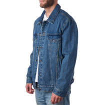 Alpine Swiss Derek Mens Classic Denim Jacket Casual Button Up Jean Trucker Coat UPC