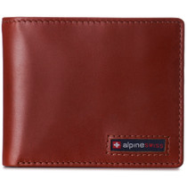 Alpine Swiss Mens RFID Wallet Leather Bifold 2 ID Windows Divided Bill Section UPC