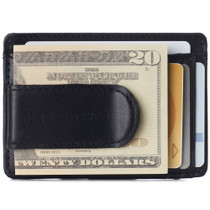 HOPSOOKEN Money Clip RFID Front Pocket Wallet Men Leather Slim Minimalist  Wallet