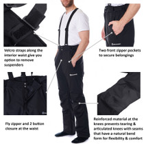 Alpine Swiss Mens Insulated Snow Bib 