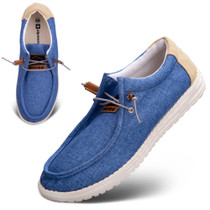 Alpine Swiss Flynn Mens Boat Shoes Lightweight Slip-On Loafers Moc Toe Sailing Deck Shoes Breathable Summer Travel Shoes Light Enough to Float UPC