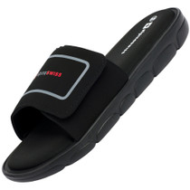 Alpine Swiss Gabe Men's Cloud Slide Sandals | Ultra-Comfortable Shock-Absorbing Foam Insole with Arch Support | Adjustable Strap Waterproof Anti-Slip Traction | Great for Recovery Gym Shoes