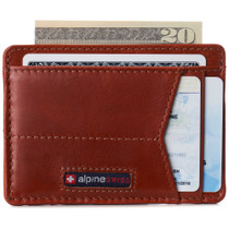 Alpine Swiss Men RFID Safe Minimalist Front Pocket Wallet Small Slim Card Holder UPC