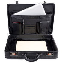 Alpine Swiss Mens Briefcase Hard Side Business Case Expandable Attache Case For Men Dual Combination Locks Multiple Organizers Manufacturer’s Warranty UPC