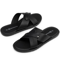 Alpine Swiss Saul Mens Vegan Leather Slide Sandals Dressy Indoor Outdoor Shoes UPC