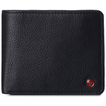 Alpine Swiss Wallet for Men Nolan Commuter Bifold Dual ID Windows for License Work Badge RFID Protection Divided Bill Section Gift Boxed Size