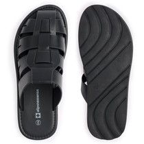 Alpine Swiss Marlin Mens Fisherman Slide Sandals Vegan Leather Dressy Sandals UPC