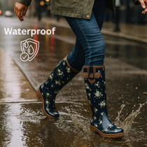 Alpine Swiss Izzy Womens Waterproof Rain Boots Mid Calf Tall Rubber Garden Boots UPC