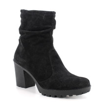Alpine Swiss Bianca Womens Suede Slouch Ankle Boots Made in Italy High Heel Boot Size