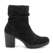 Alpine Swiss Bianca Womens Suede Slouch Ankle Boots Made in Italy High Heel Boot UPC