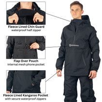 Alpine Swiss Men Anorak Snowboard Jacket Waterproof Windproof Winter Sport Shell UPC