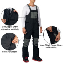 Alpine Swiss Mens Snow Bib 10K Waterproof Ski Overalls Insulated Snowboard Pants UPC