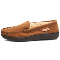 Alpine Swiss Yukon Mens Suede Shearling Moccasin Slippers Moc Toe Slip On Shoes UPC