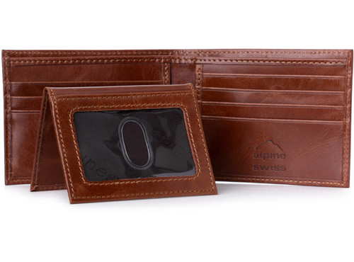 Men's Bifold Wallet with Removable Credit Card/ID Sleeve